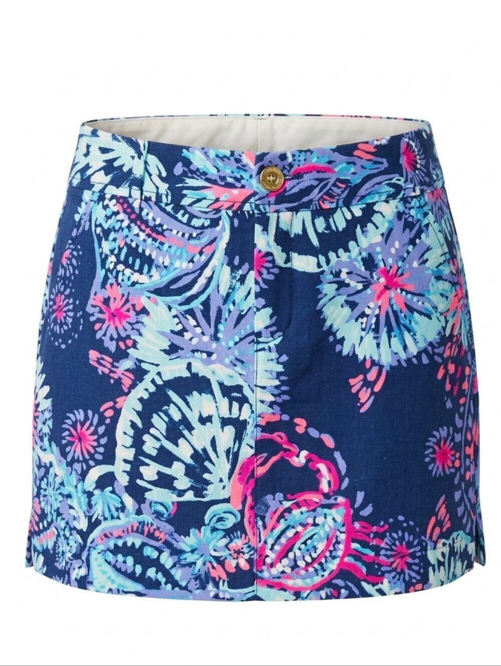 Lilly Pulitzer Nicki Skort Deep Indigo Gypsea Girl Mini Skirt Sz.0 Beach Golf
